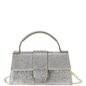 New Gold Rhinestone Chic Design Handle Handbag